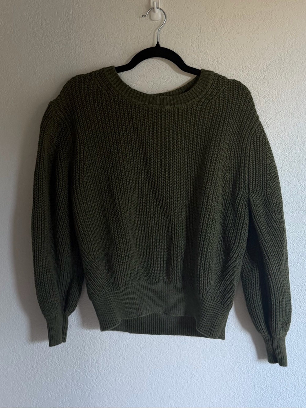 GAP Olive Green 100% Cotton Crew Sweater
